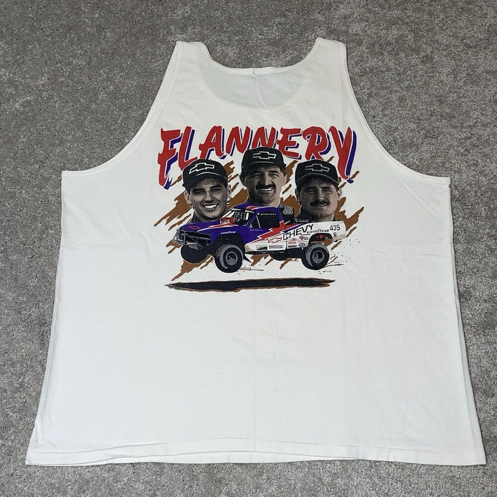 Vintage 1996 Chevy Thunder Flannery Graphic Tank Top Mens Size XL USA 90s